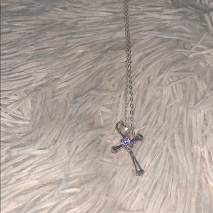 Silver cross necklace
